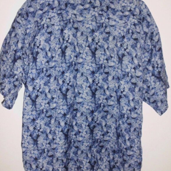 Vintage Siegfried Button Up Shirt Linen-Blend Short Sleeve Blue M Men Hong Kong - Picture 4 of 6